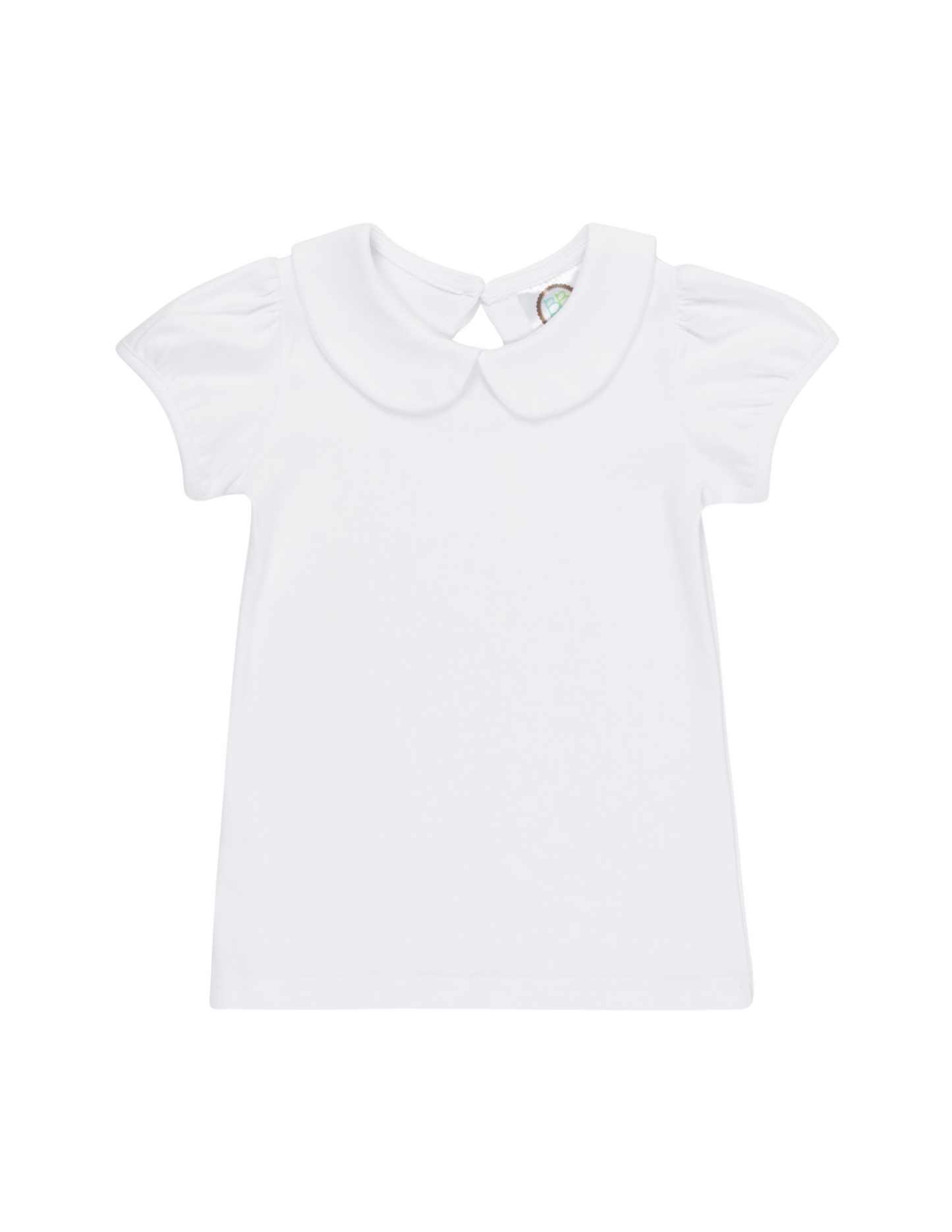 Girls Short Sleeve Peter Pan Tee