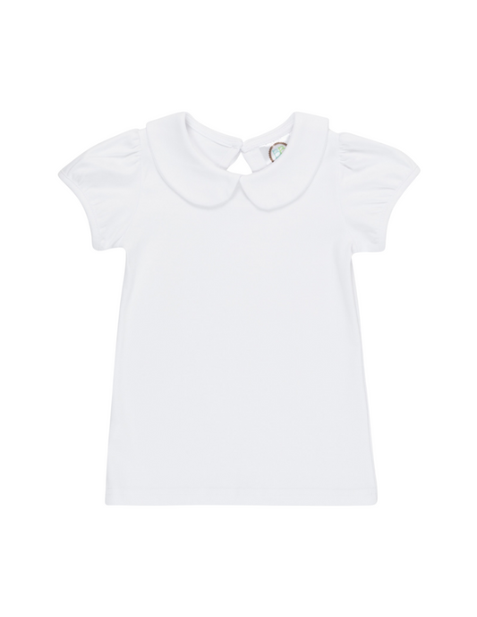 Girls Short Sleeve Peter Pan Tee