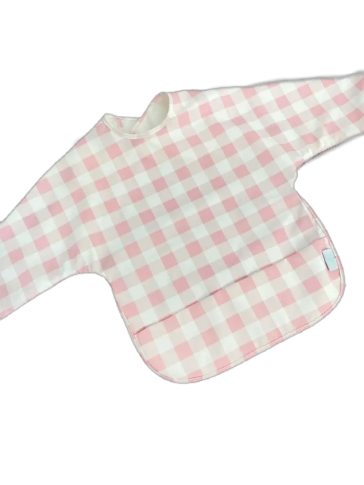 Pink Long Sleeve Bib Smock