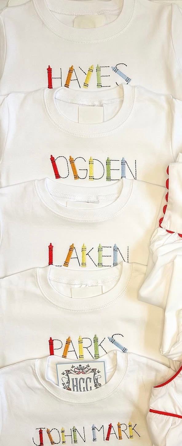 Crayon Name Tee